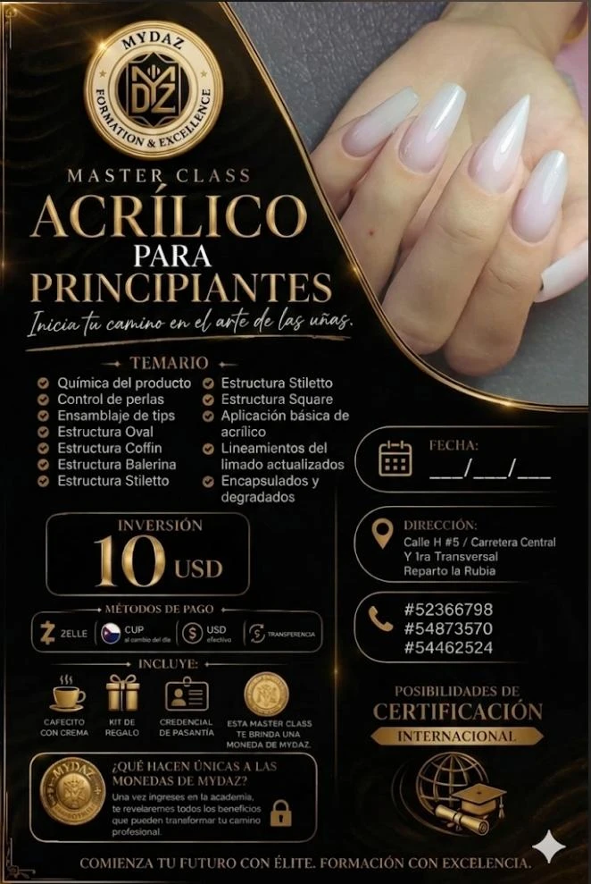 Acrílico para principiantes's foto | MYDAZ Beauty |  BizneCubano